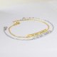 roman numeral  bar bracelet in 18k gold plating